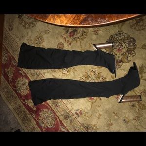 Lola shoetique thigh high black